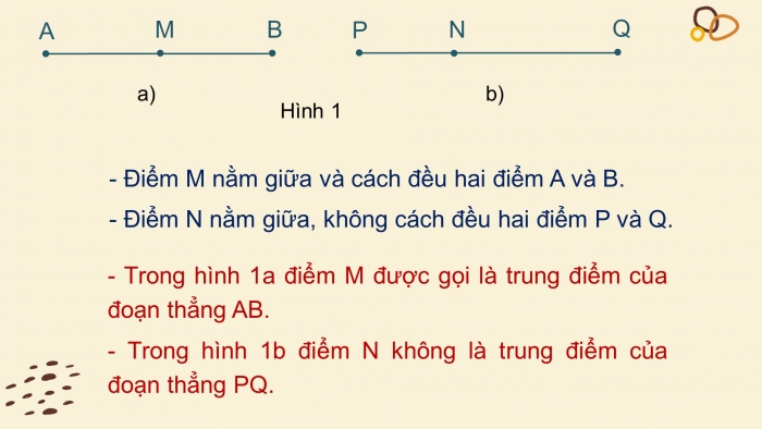 Giáo án PPT Toán 6 chân trời Bài 5: Trung điểm của đoạn thẳng