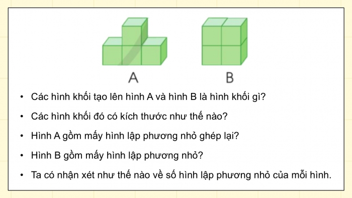 Giáo án điện tử Toán 5 cánh diều Bài 62: Thể tích của một hình