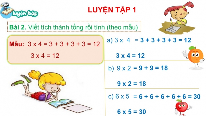 Giáo án PPT Toán 2 kết nối Bài 71: Ôn tập phép nhân, phép chia