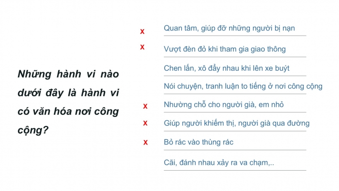 Giáo án PPT HĐTN 6 kết nối Tuần 23: Hành vi có văn hoá nơi công cộng