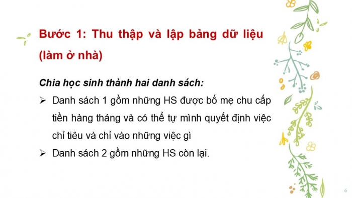 Giáo án PPT Toán 6 kết nối Thực hành trải nghiệm: Kế hoạch chi tiêu cá nhân và gia đình