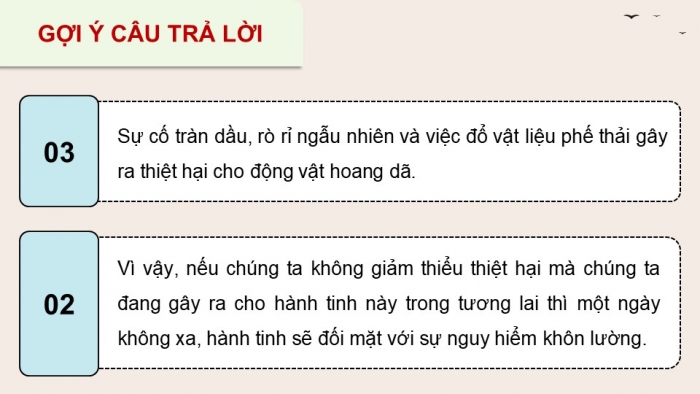 Giáo án điện tử Hoạt động trải nghiệm 9 cánh diều Chủ đề 7 - Hoạt động giáo dục 2: Phòng chống ô nhiễm và bảo vệ môi trường