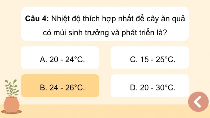 Giáo án điện tử Công nghệ 9 Trồng cây ăn quả Cánh diều Bài Ôn tập