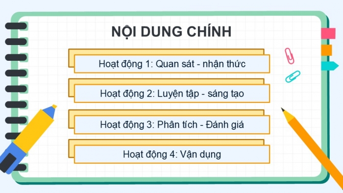 Giáo án điện tử Mĩ thuật 5 chân trời bản 2 Bài 16: Trang trí lớp học