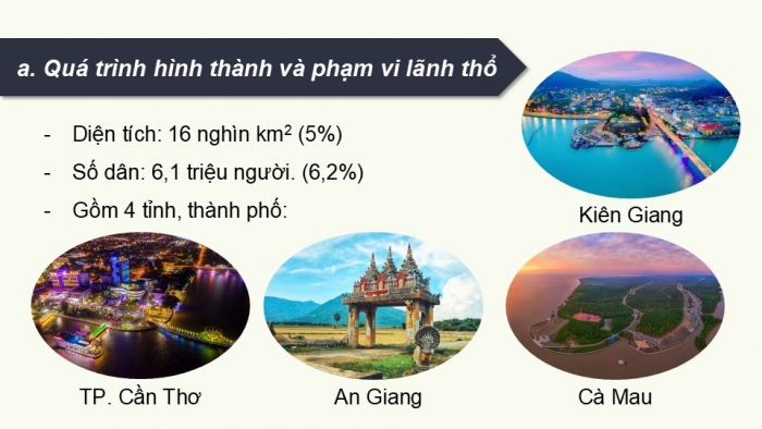 Giáo án điện tử Địa lí 9 kết nối Bài 20: Vùng Đồng bằng sông Cửu Long (P3)