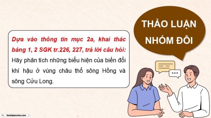 Giáo án điện tử Địa lí 9 kết nối Chủ đề chung 2: Văn minh châu thổ sông Hồng và sông Cửu Long (2) (P2)