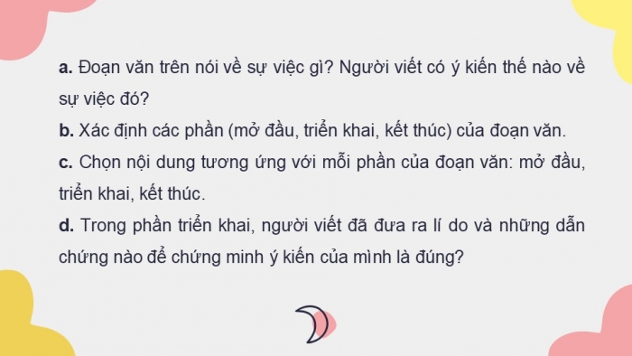 Giáo án điện tử Tiếng Việt 5 kết nối Bài 17: Tìm hiểu cách viết đoạn văn nêu ý kiến tán thành một sự việc, hiện tượng