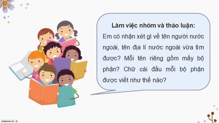 Giáo án điện tử Tiếng Việt 5 kết nối Bài 25: Cách viết tên người và tên địa lí nước ngoài