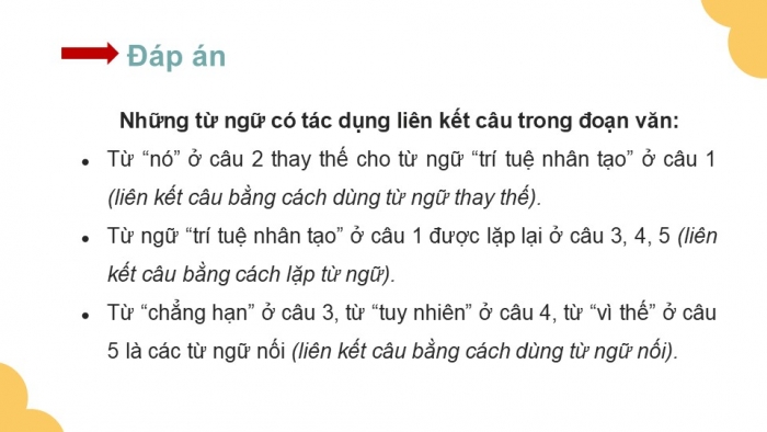 Giáo án điện tử Tiếng Việt 5 kết nối Bài 29: Luyện tập về liên kết câu trong đoạn văn