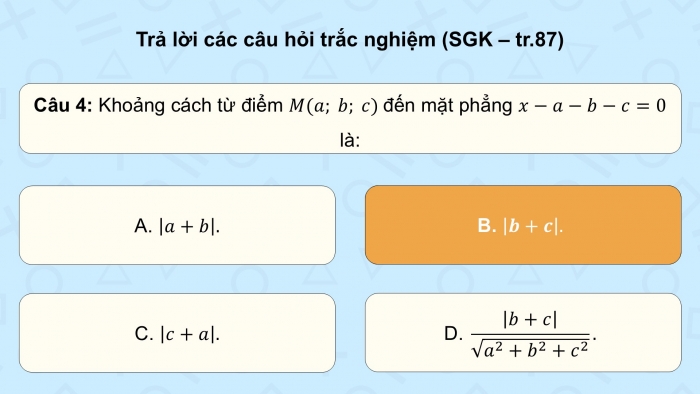 Giáo án điện tử Toán 12 cánh diều Bài tập cuối chương V