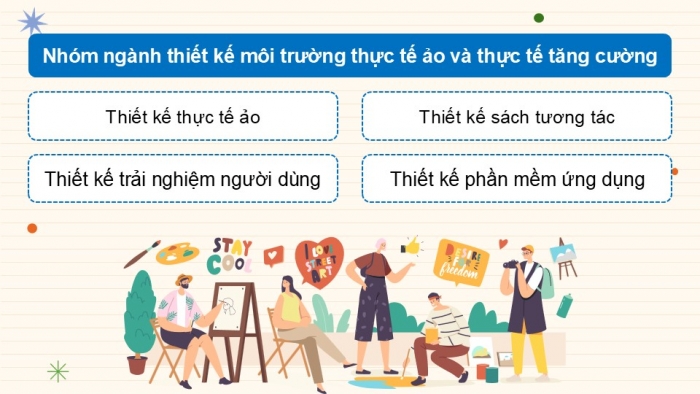 Giáo án điện tử Mĩ thuật 9 kết nối Bài 16: Đặc trưng của ngành, nghề liên quan đến mĩ thuật ứng dụng