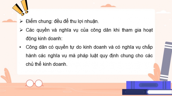 Giáo án điện tử Công dân 9 chân trời Bài 10: Quyền tự do kinh doanh và nghĩa vụ nộp thuế