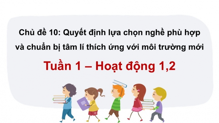 Giáo án điện tử Hoạt động trải nghiệm 12 kết nối Chủ đề 10 Tuần 1