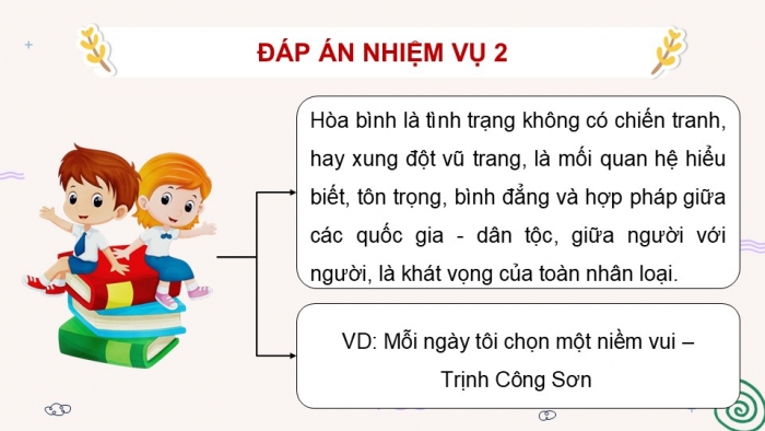 Giáo án điện tử Tiếng Việt 5 cánh diều Bài 16: Biểu tượng của hoà bình