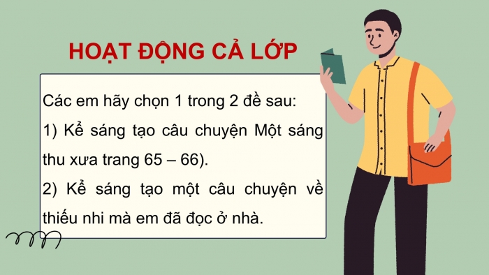 Giáo án điện tử Tiếng Việt 5 cánh diều Bài 16: Luyện tập kể chuyện sáng tạo (Thực hành viết)