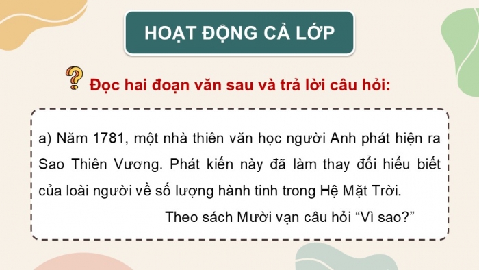 Giáo án điện tử Tiếng Việt 5 cánh diều Bài 17: Liên kết câu bằng cách thay thế từ ngữ