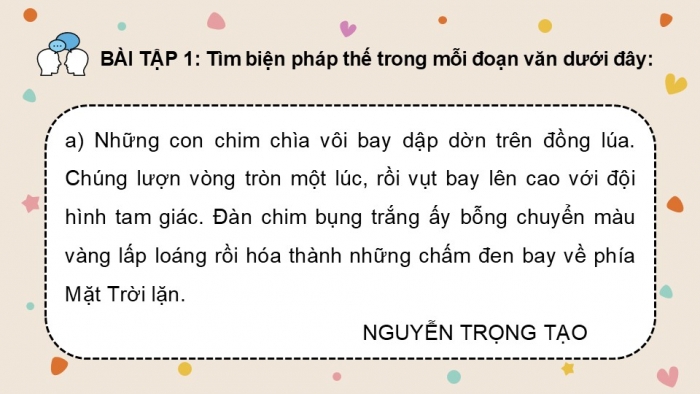 Giáo án điện tử Tiếng Việt 5 cánh diều Bài 17: Luyện tập liên kết câu bằng cách thay thế từ ngữ