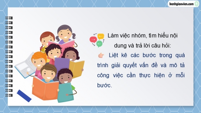 Giáo án điện tử Tin học 9 chân trời Bài 11: Giải quyết vấn đề