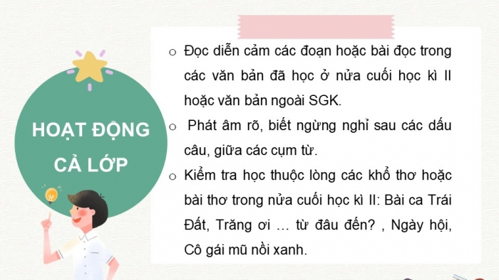 Giáo án điện tử Tiếng Việt 5 cánh diều Bài 19: Ôn tập cuối năm học (Tiết 3)