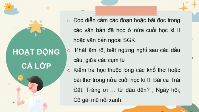 Giáo án điện tử Tiếng Việt 5 cánh diều Bài 19: Ôn tập cuối năm học (Tiết 4)