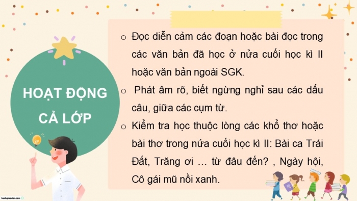 Giáo án điện tử Tiếng Việt 5 cánh diều Bài 19: Ôn tập cuối năm học (Tiết 5)