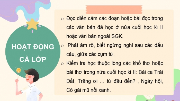 Giáo án điện tử Tiếng Việt 5 cánh diều Bài 19: Ôn tập cuối năm học (Tiết 7)