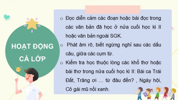 Giáo án điện tử Tiếng Việt 5 cánh diều Bài 19: Ôn tập cuối năm học (Tiết 9)