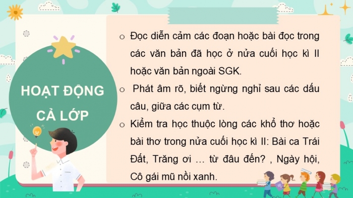 Giáo án điện tử Tiếng Việt 5 cánh diều Bài 19: Ôn tập cuối năm học (Tiết 10)