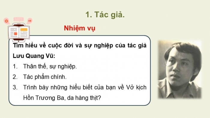 Giáo án điện tử Ngữ văn 12 kết nối Bài 9: Hồn Trương Ba, da hàng thịt (Trích – Lưu Quang Vũ)