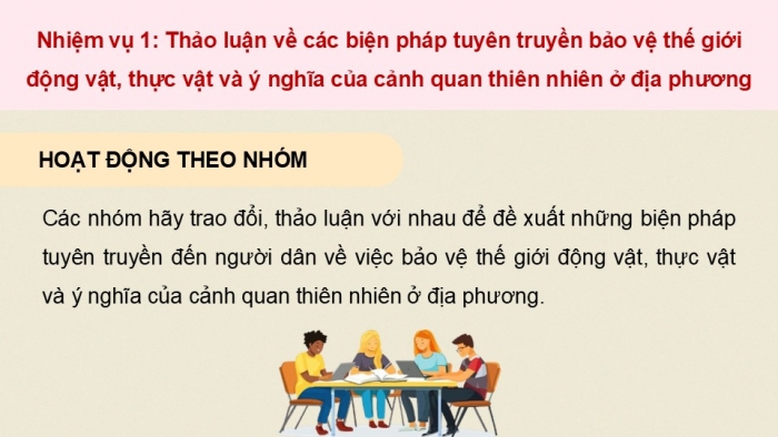 Giáo án điện tử Hoạt động trải nghiệm 12 chân trời bản 1 Chủ đề 9: Bảo vệ cảnh quan thiên nhiên, thế giới động vật và thực vật (P3)