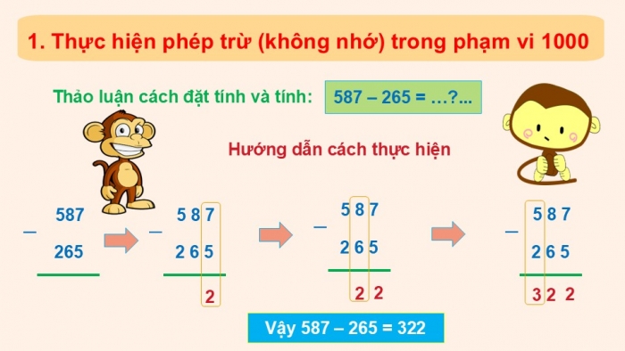 Giáo án PPT Toán 2 cánh diều bài Phép trừ (không nhớ) trong phạm vi 1000