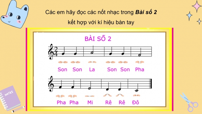 Giáo án PPT Âm nhạc 2 kết nối Tiết 10: Ôn tập bài hát Học sinh lớp Hai chăm ngoan, Đọc nhạc Bài số 2