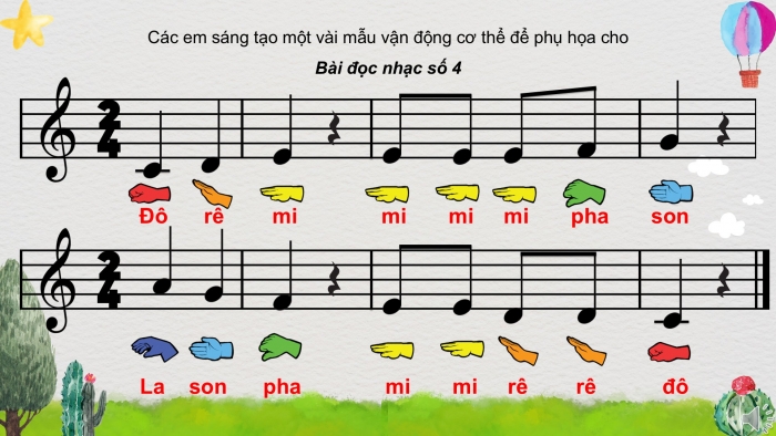 Giáo án PPT Âm nhạc 2 kết nối Tiết 30: Ôn tập Hát và đọc nhạc, Vận dụng – Sáng tạo