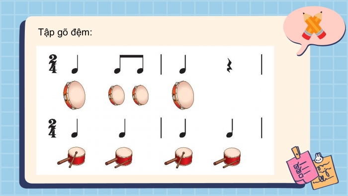 Giáo án PPT Âm nhạc 2 chân trời Tiết 4: Sử dụng nhạc cụ, Nhà ga âm nhạc