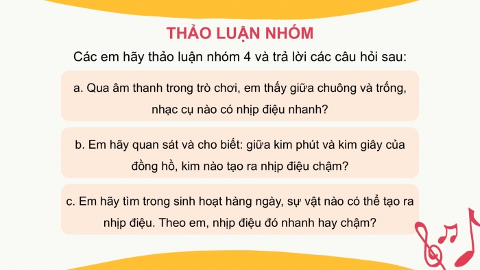 Giáo án PPT Âm nhạc 2 chân trời Tiết 1: Nhận biết nhịp điệu nhanh chậm, Bài hát chúc ngủ ngon