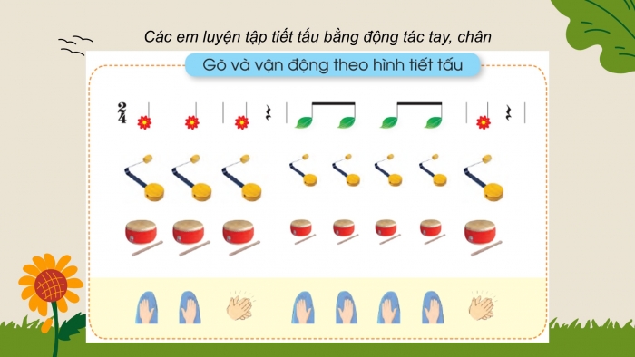 Giáo án PPT Âm nhạc 2 cánh diều Tiết 33: Nhạc cụ, Thường thức âm nhạc Câu chuyện âm nhạc Bài hát về chú voi con, Vận dụng – Sáng tạo Tìm những từ ẩn trong ô chữ