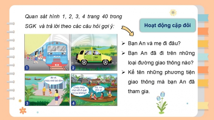 Giáo án PPT Tự nhiên và Xã hội 2 chân trời Bài 10: Đường giao thông