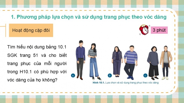 Giáo án PPT Công nghệ 6 cánh diều Bài 10: Lựa chọn và sử dụng trang phục