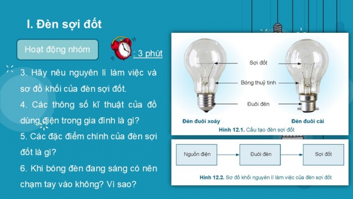 Giáo án PPT Công nghệ 6 cánh diều Bài 12: Đèn điện