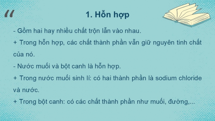 Giáo án PPT KHTN 6 cánh diều Bài 10: Hỗn hợp, chất tinh khiết, dung dịch