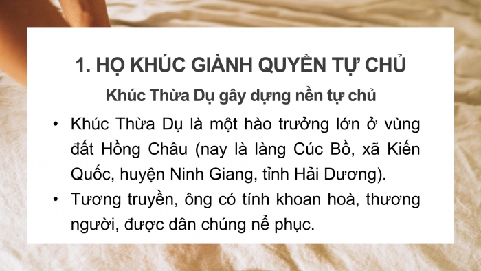 Giáo án PPT Lịch sử 6 cánh diều Bài 17: Bước ngoặt lịch sử đầu thế kỉ X