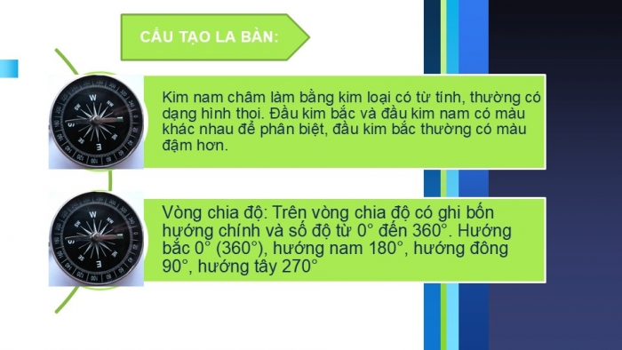 Giáo án PPT Địa lí 6 kết nối Bài 9: Xác định phương hướng ngoài thực tế