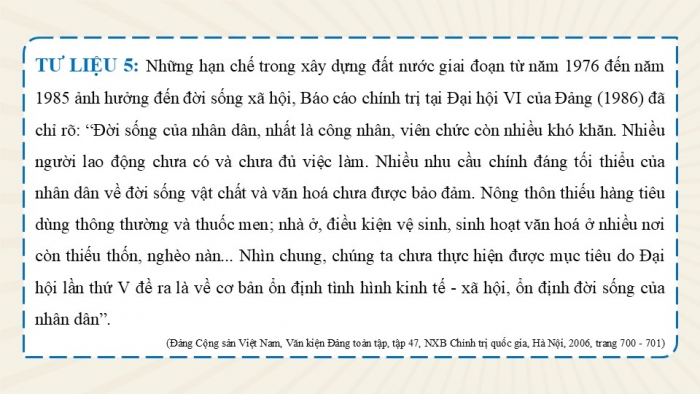 Giáo án điện tử Lịch sử 9 cánh diều Bài 15: Việt Nam từ năm 1975 đến năm 1991 (P3)