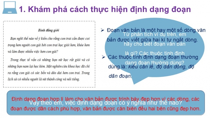 Giáo án PPT Tin học 6 cánh diều Bài 2: Trình bày trang, định dạng và in văn bản