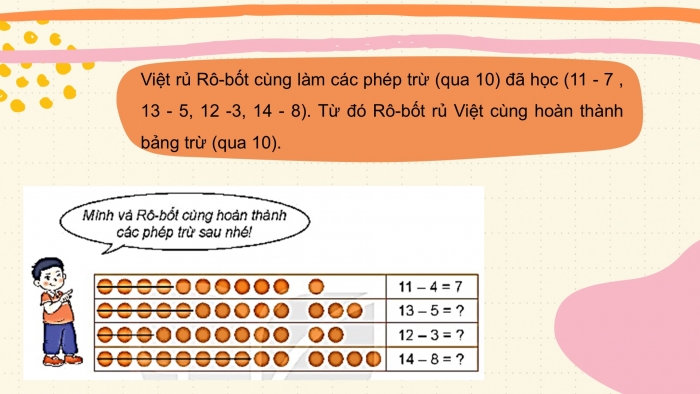 Giáo án PPT Toán 2 kết nối Bài 12: Bảng trừ (qua 10)