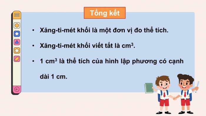 Giáo án điện tử Toán 5 chân trời Bài 70: Xăng-ti-mét khối