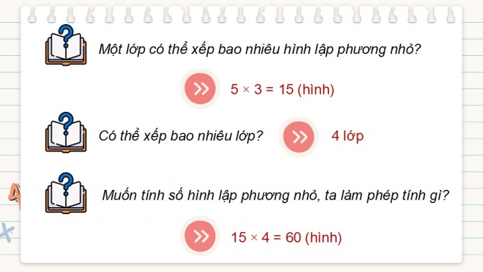 Giáo án điện tử Toán 5 chân trời Bài 73: Thể tích hình hộp chữ nhật