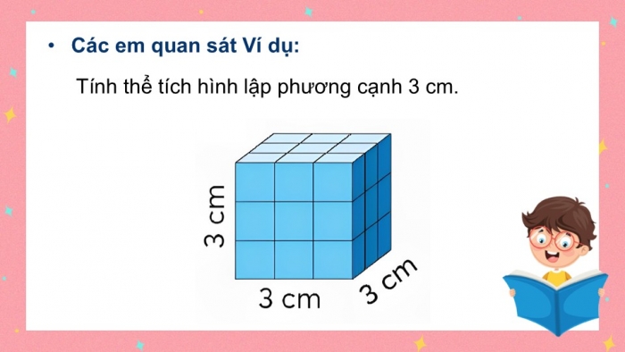 Giáo án điện tử Toán 5 chân trời Bài 74: Thể tích hình lập phương