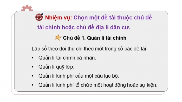 Giáo án điện tử Tin học 9 cánh diều Chủ đề E3 Dự án học tập