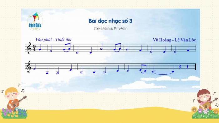 Giáo án PPT Âm nhạc 6 cánh diều Tiết 3: Luyện đọc quãng 3. Bài đọc nhạc số 3, Thế bấm các hợp âm C, F, G trên kèn phím, Trải nghiệm và khám phá